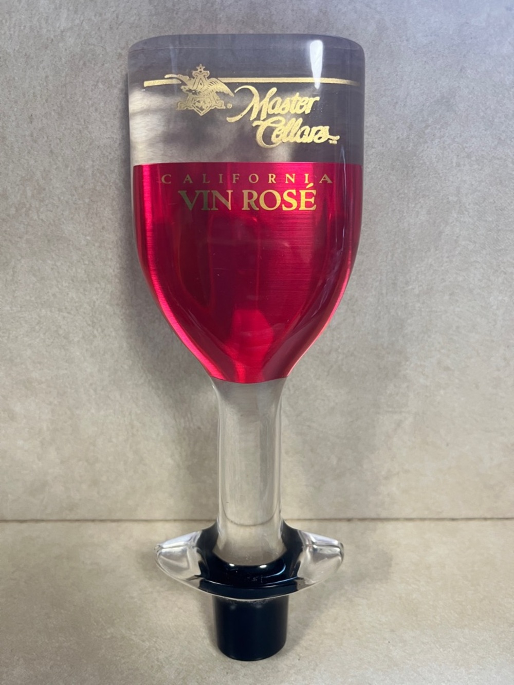 Anheuser Busch Master Cellars- "California Vin Rose" 7.5" Acrylic Tap Handle